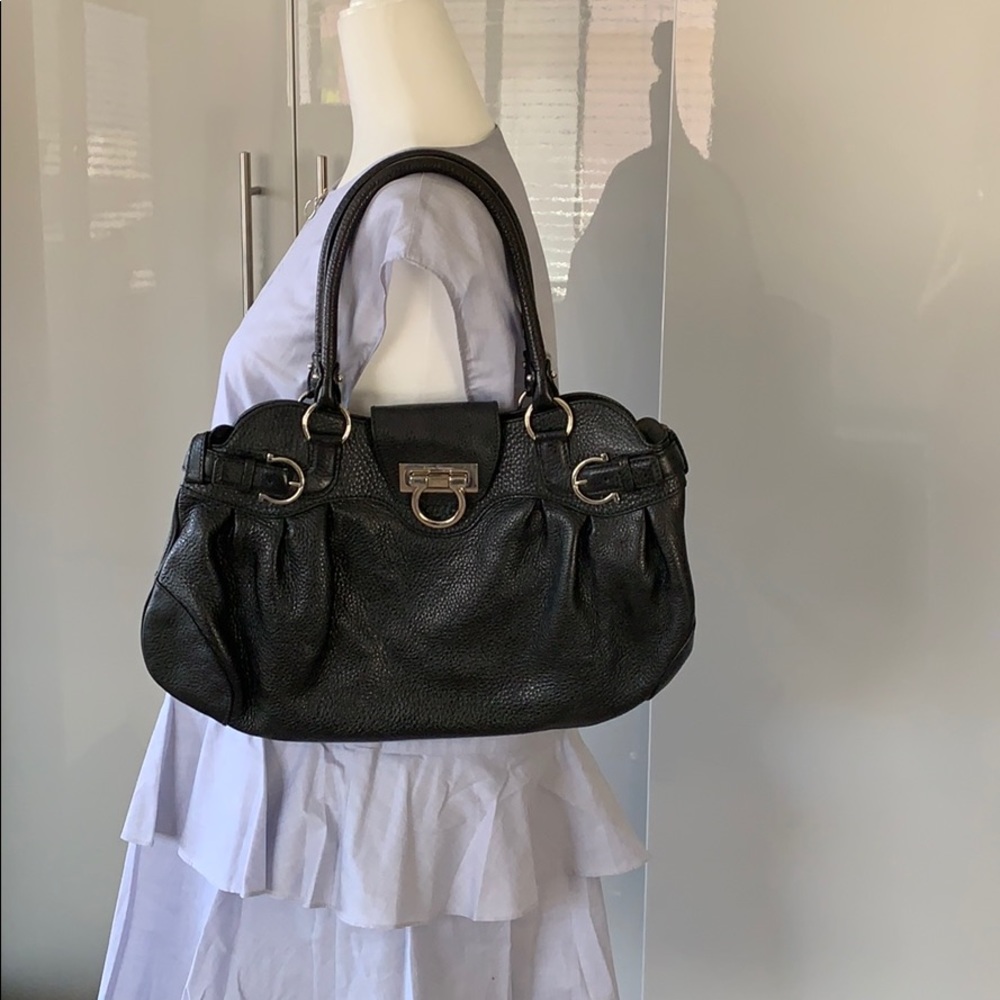 Salvatore Ferragamo black leather bag